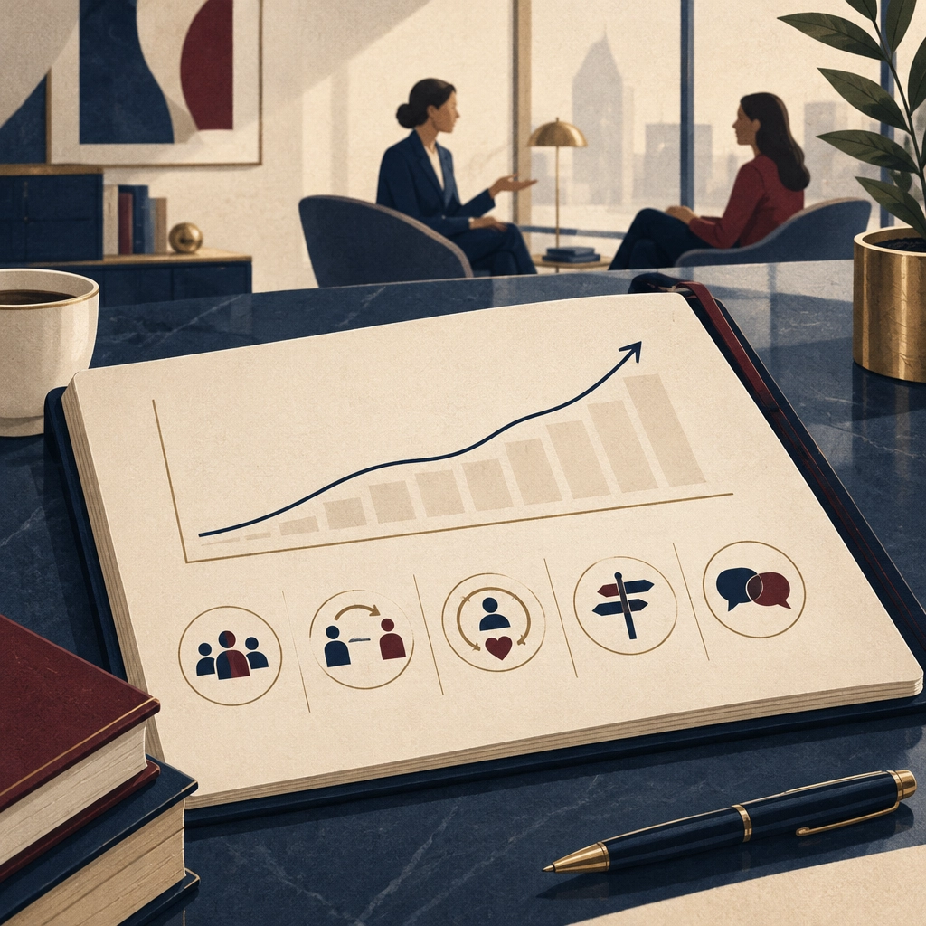 Un tableau de croissance et des indicateurs de suivi d'entreprise
